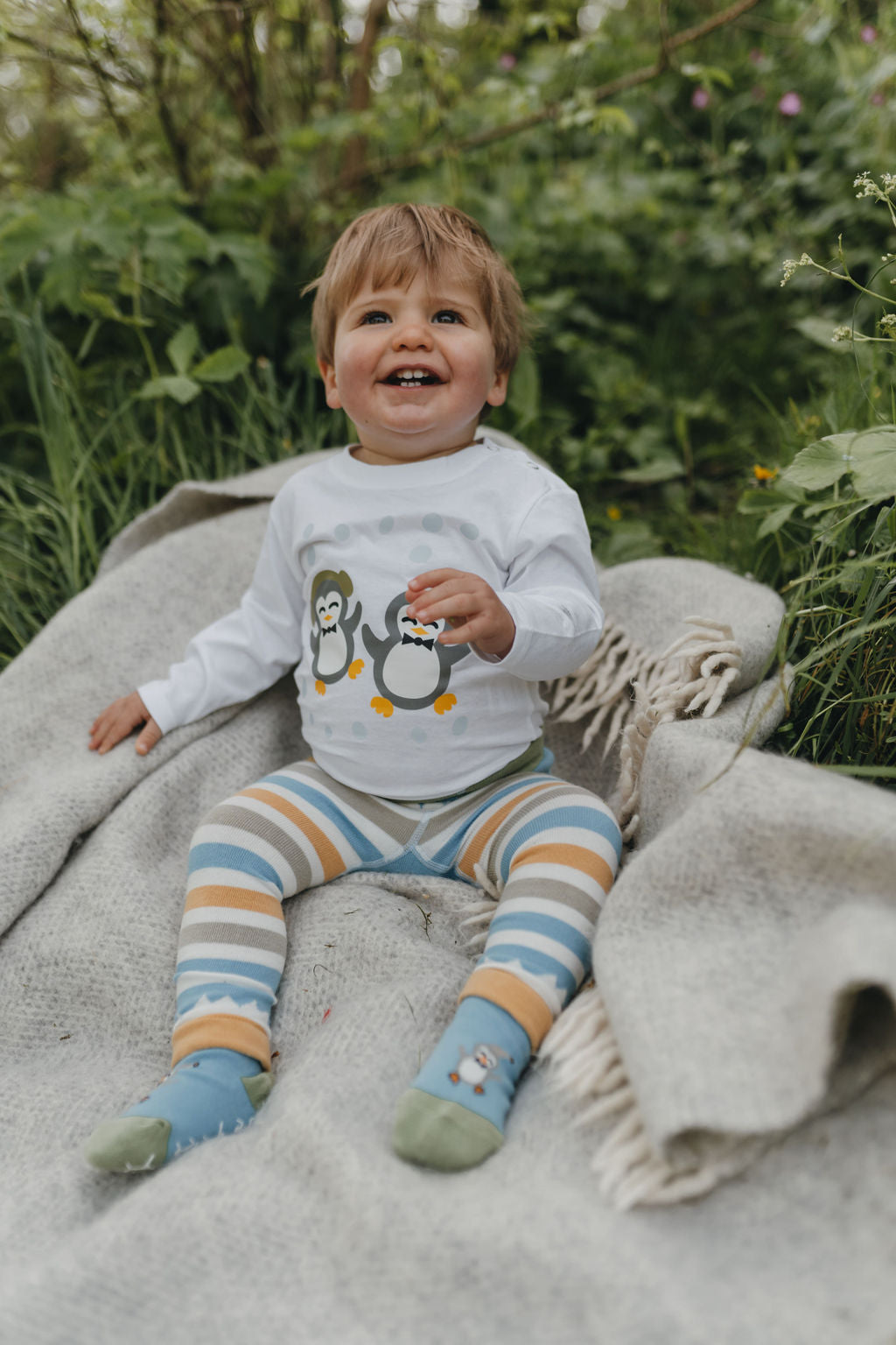 Jolly Penguins White Long Sleeved T-Shirt