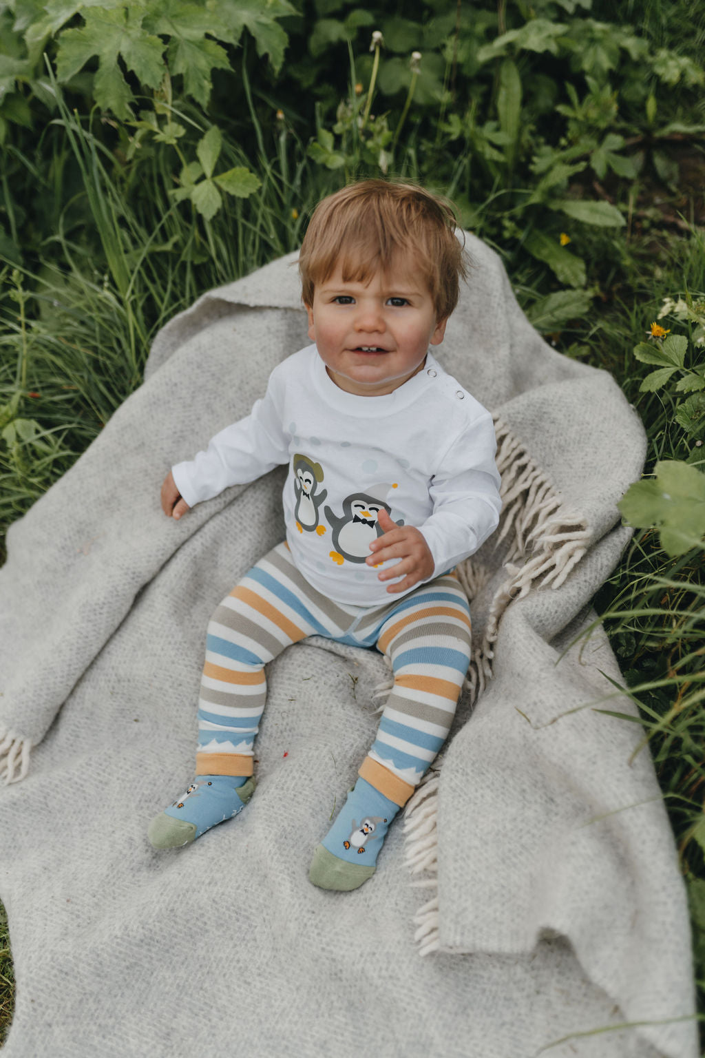 Jolly Penguins White Long Sleeved T-Shirt