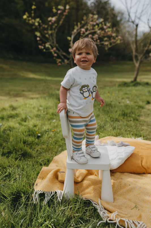 Jolly Penguins White Short Sleeved T-Shirt