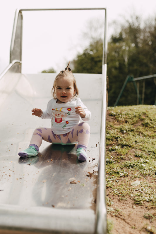 Bouncing Bunny White Long Sleeved T-Shirt